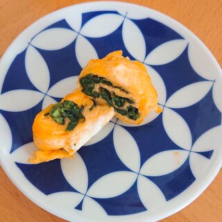 離乳食に！ほうれん草のぐるぐる卵焼き！